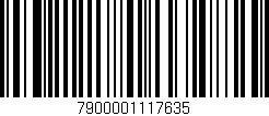 Código de barras (EAN, GTIN, SKU, ISBN): '7900001117635'