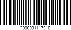 Código de barras (EAN, GTIN, SKU, ISBN): '7900001117918'