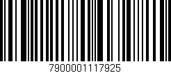 Código de barras (EAN, GTIN, SKU, ISBN): '7900001117925'