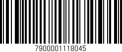 Código de barras (EAN, GTIN, SKU, ISBN): '7900001118045'