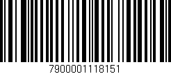 Código de barras (EAN, GTIN, SKU, ISBN): '7900001118151'