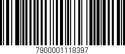 Código de barras (EAN, GTIN, SKU, ISBN): '7900001118397'