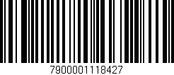 Código de barras (EAN, GTIN, SKU, ISBN): '7900001118427'