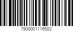 Código de barras (EAN, GTIN, SKU, ISBN): '7900001118502'