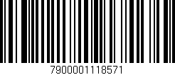 Código de barras (EAN, GTIN, SKU, ISBN): '7900001118571'