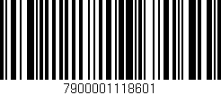 Código de barras (EAN, GTIN, SKU, ISBN): '7900001118601'