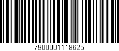 Código de barras (EAN, GTIN, SKU, ISBN): '7900001118625'