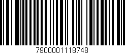 Código de barras (EAN, GTIN, SKU, ISBN): '7900001118748'