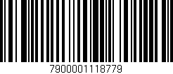 Código de barras (EAN, GTIN, SKU, ISBN): '7900001118779'