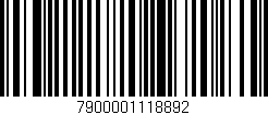 Código de barras (EAN, GTIN, SKU, ISBN): '7900001118892'