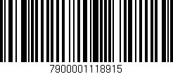 Código de barras (EAN, GTIN, SKU, ISBN): '7900001118915'