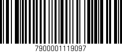 Código de barras (EAN, GTIN, SKU, ISBN): '7900001119097'