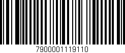 Código de barras (EAN, GTIN, SKU, ISBN): '7900001119110'