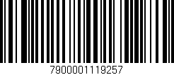 Código de barras (EAN, GTIN, SKU, ISBN): '7900001119257'