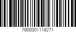Código de barras (EAN, GTIN, SKU, ISBN): '7900001119271'