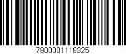 Código de barras (EAN, GTIN, SKU, ISBN): '7900001119325'