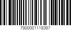 Código de barras (EAN, GTIN, SKU, ISBN): '7900001119387'