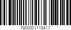 Código de barras (EAN, GTIN, SKU, ISBN): '7900001119417'