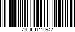 Código de barras (EAN, GTIN, SKU, ISBN): '7900001119547'