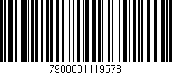 Código de barras (EAN, GTIN, SKU, ISBN): '7900001119578'