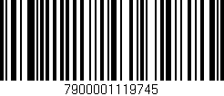 Código de barras (EAN, GTIN, SKU, ISBN): '7900001119745'