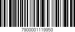 Código de barras (EAN, GTIN, SKU, ISBN): '7900001119950'