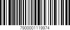 Código de barras (EAN, GTIN, SKU, ISBN): '7900001119974'