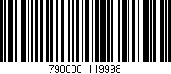 Código de barras (EAN, GTIN, SKU, ISBN): '7900001119998'