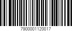 Código de barras (EAN, GTIN, SKU, ISBN): '7900001120017'