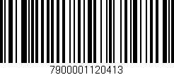 Código de barras (EAN, GTIN, SKU, ISBN): '7900001120413'