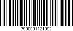 Código de barras (EAN, GTIN, SKU, ISBN): '7900001121892'