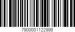 Código de barras (EAN, GTIN, SKU, ISBN): '7900001122998'