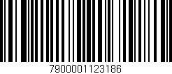 Código de barras (EAN, GTIN, SKU, ISBN): '7900001123186'
