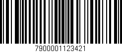 Código de barras (EAN, GTIN, SKU, ISBN): '7900001123421'