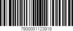 Código de barras (EAN, GTIN, SKU, ISBN): '7900001123919'