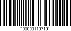 Código de barras (EAN, GTIN, SKU, ISBN): '7900001197101'