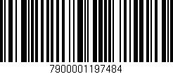 Código de barras (EAN, GTIN, SKU, ISBN): '7900001197484'