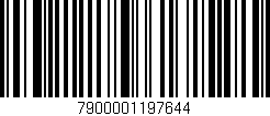 Código de barras (EAN, GTIN, SKU, ISBN): '7900001197644'