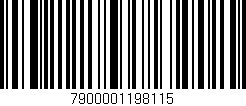 Código de barras (EAN, GTIN, SKU, ISBN): '7900001198115'