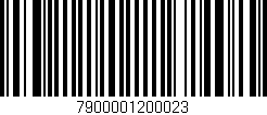 Código de barras (EAN, GTIN, SKU, ISBN): '7900001200023'