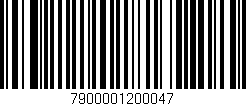 Código de barras (EAN, GTIN, SKU, ISBN): '7900001200047'