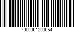 Código de barras (EAN, GTIN, SKU, ISBN): '7900001200054'