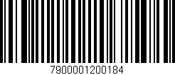 Código de barras (EAN, GTIN, SKU, ISBN): '7900001200184'