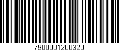 Código de barras (EAN, GTIN, SKU, ISBN): '7900001200320'