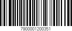 Código de barras (EAN, GTIN, SKU, ISBN): '7900001200351'