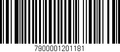 Código de barras (EAN, GTIN, SKU, ISBN): '7900001201181'