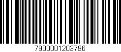 Código de barras (EAN, GTIN, SKU, ISBN): '7900001203796'