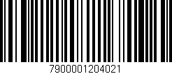 Código de barras (EAN, GTIN, SKU, ISBN): '7900001204021'