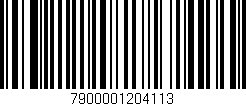 Código de barras (EAN, GTIN, SKU, ISBN): '7900001204113'