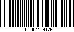 Código de barras (EAN, GTIN, SKU, ISBN): '7900001204175'